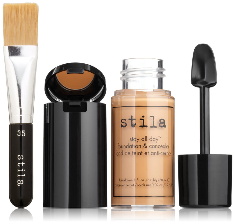 Stila Stay All Day Foundation Concealer Brush Kit Dark 11