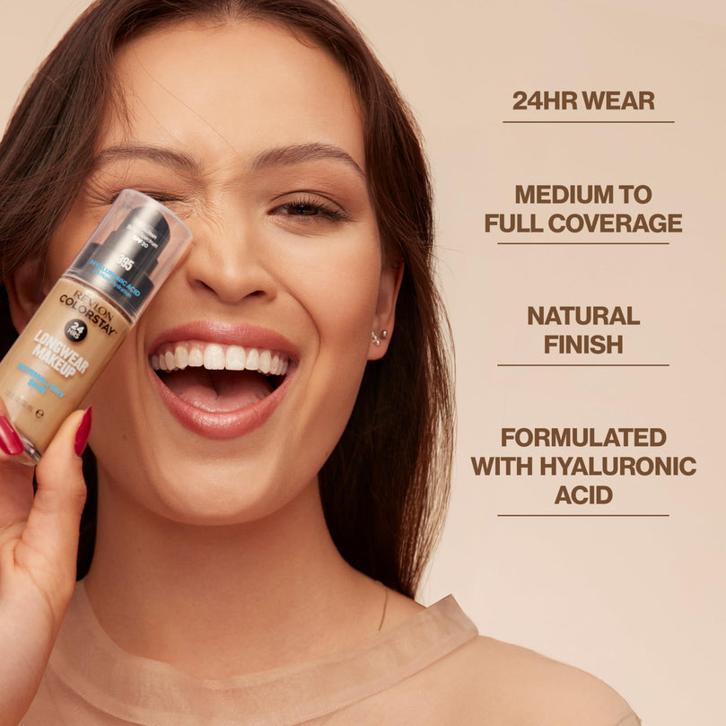 Revlon ColorStay Liquid Foundation, Face Makeup for Normal & Dry Skin - 410 Cappuccino 1 fl oz