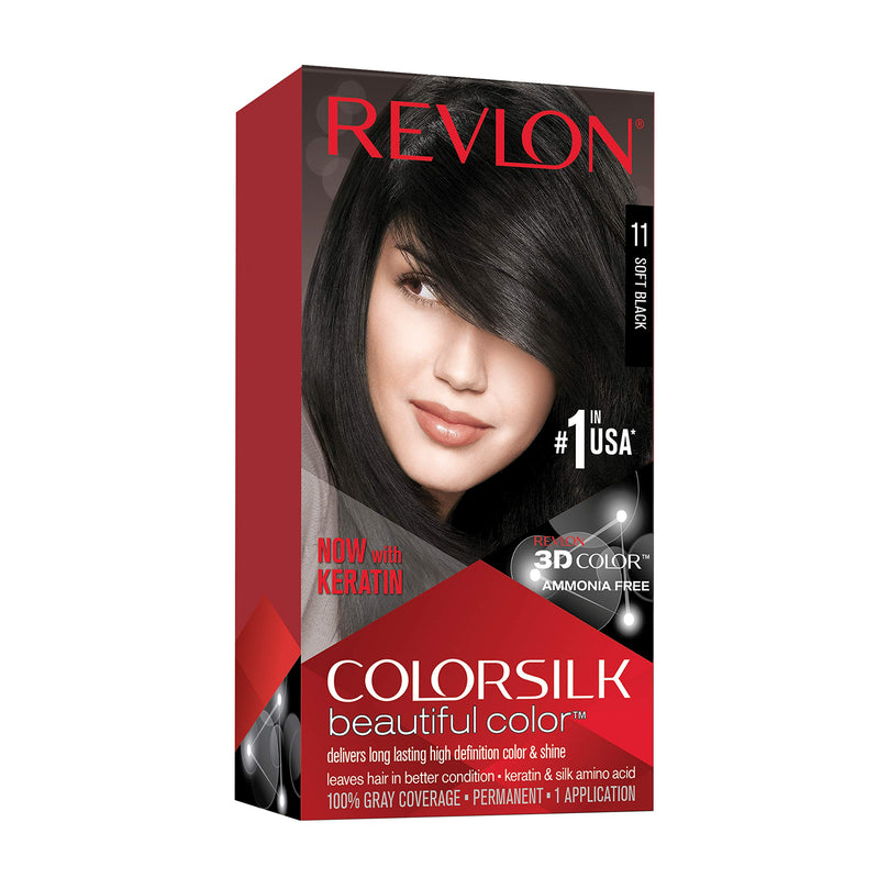 Revlon Colorsilk Beautiful Permanent Hair Color 11 Soft Black