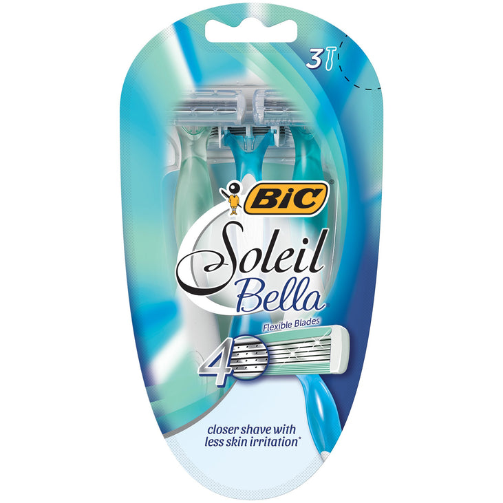 Bic Soleil Bella 4 Blade Disposable Razor for Women 3 Count