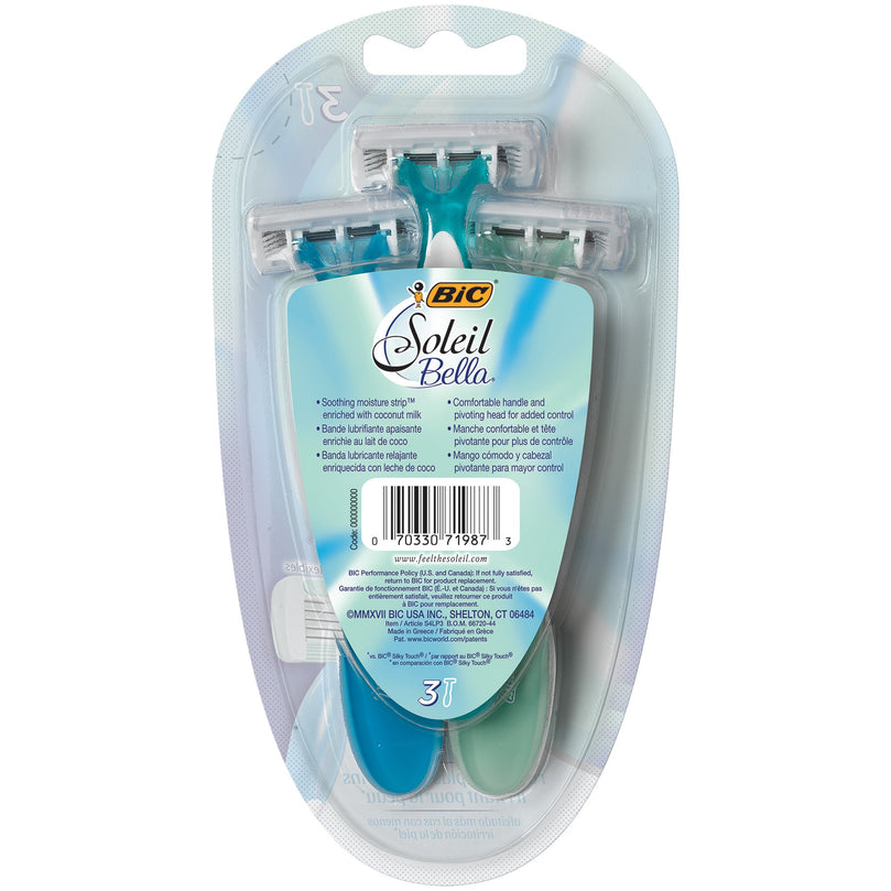 Bic Soleil Bella 4 Blade Disposable Razor for Women 3 Count