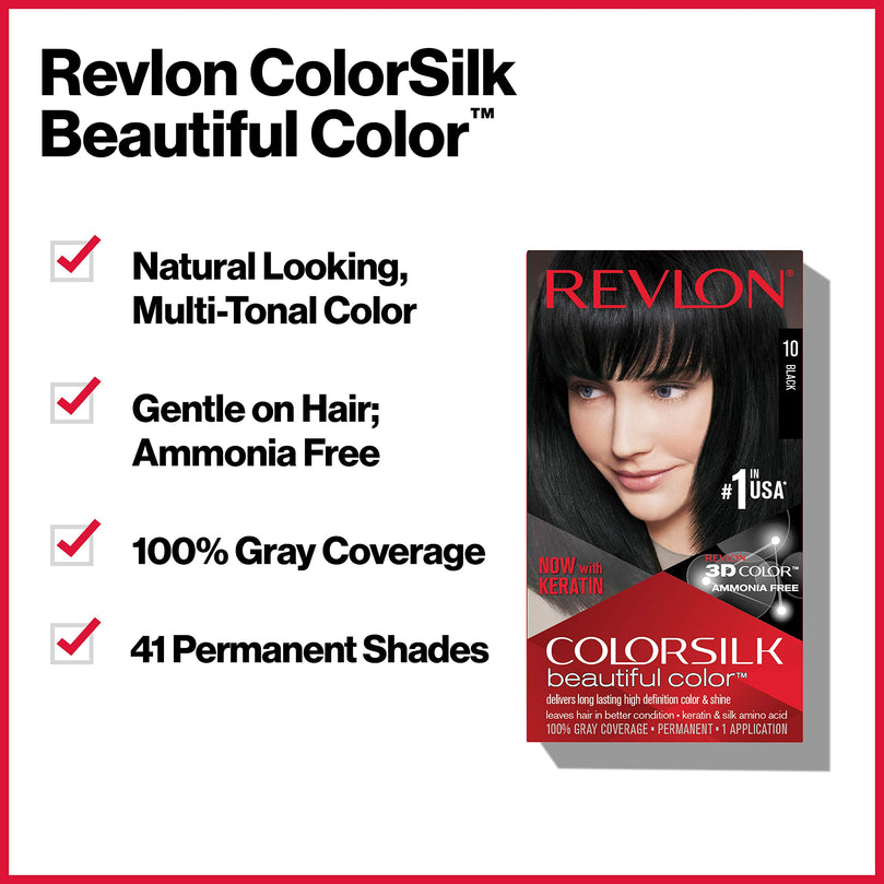 Revlon Colorsilk Beautiful Permanent Hair Color 11 Soft Black