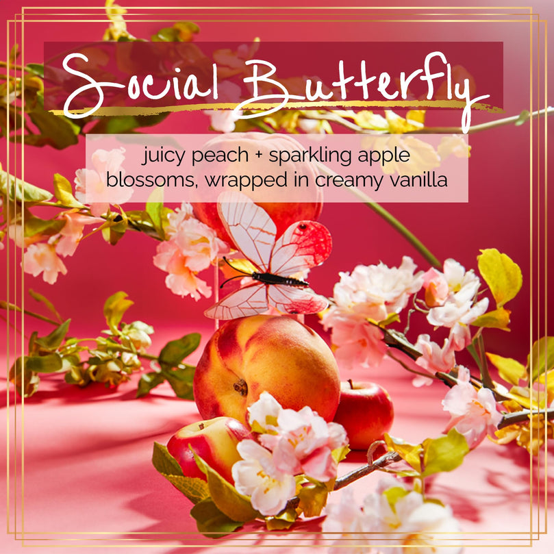 Nakery SkinRestore Hydrating Face & Body Wash with Hyaluronic Acid - Body Wash for Sensitive Skin - Foaming Face Wash & Oil Cleanser for Women 350ml - Sulfate Free & Cruelty Free - Social Butterfly