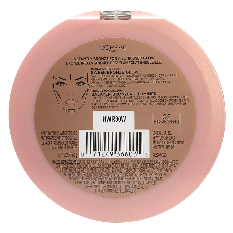 L'Oreal Paris Cosmetics True Match Lumi Bronze It Bronzer For Face And Body, Medium, 0.41 Fluid Ounce