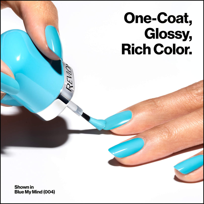 REVLON Ultra HD Snap Nail Color, Natural Rich Glossy Polish, 100% Vegan Formula, No Base or Top Coat Needed, 028 Rule the World, 0.27 fl oz