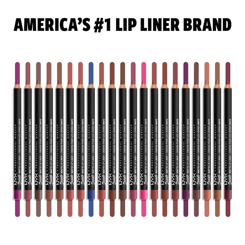 NYX PROFESSIONAL MAKEUP Suede Matte Lip Liner, Vegan Formula - Jet Set (True Blue)