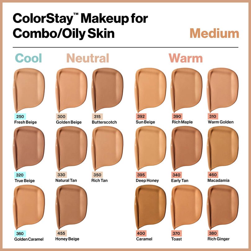 Revlon ColorStay Liquid Foundation, Face Makeup for Combination & Oily Skin - Walnut 500 1.0 oz