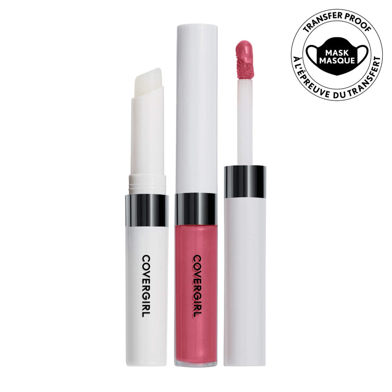 COVERGIRL Outlast All-Day Lip Color Liquid Lipstick and Moisturizing Topcoat, Dusty Rose