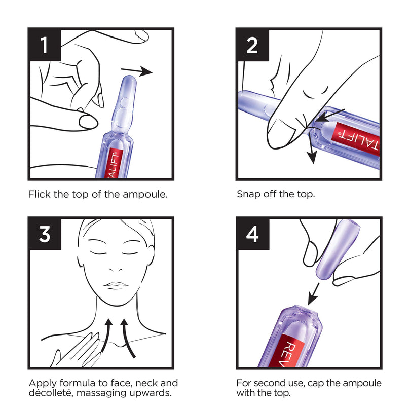 L'Oreal Paris Revitalift Derm Intensives Hyaluronic Acid Serum Ampoules 7 Day Boost Pure Hyaluronic Acid Anti-Aging Ampoules to visibly replump skin in 7 days, 7 Ampoules, 0.28 fl; oz.