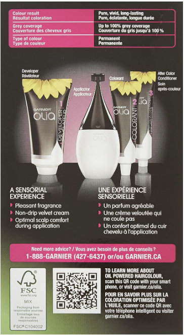 Garnier Olia Oil Powered Permanent Hair Color 10.0 Very Light Blonde (3 pack)