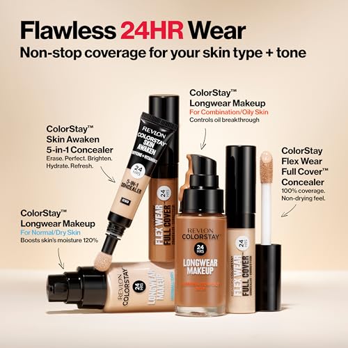 Revlon ColorStay Liquid Foundation Makeup, Matte Finish, Combination/Oily Skin, SPF 15, Mocha, 1 fl oz.