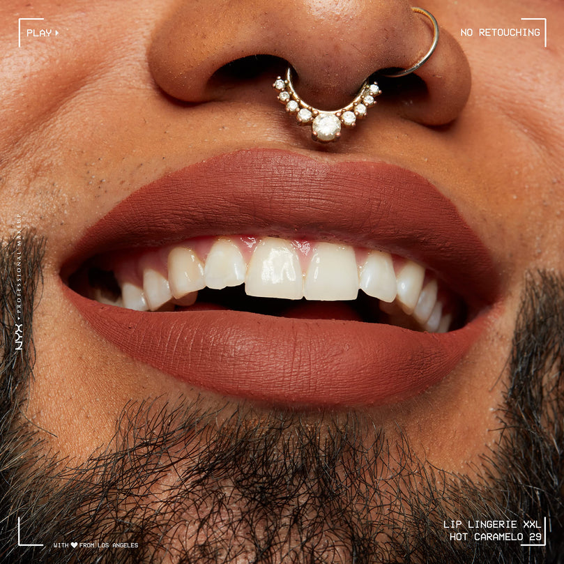 NYX Professional Makeup Lip Lingerie XXL Matte Liquid Lipstick - Hot Caramelo (Warm Caramel)