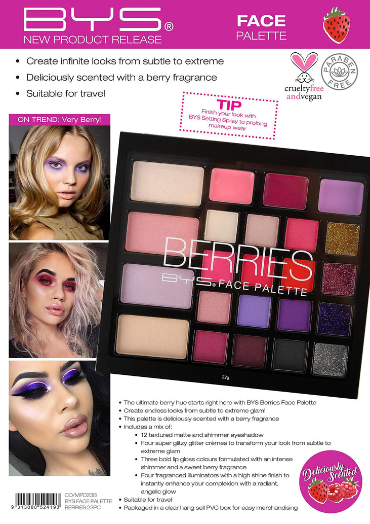 BYS Peach Face Palette - Eyeshadows, Lip Gloss, Contour, Highlighter Collection Kit - Complete All-day Beauty Set