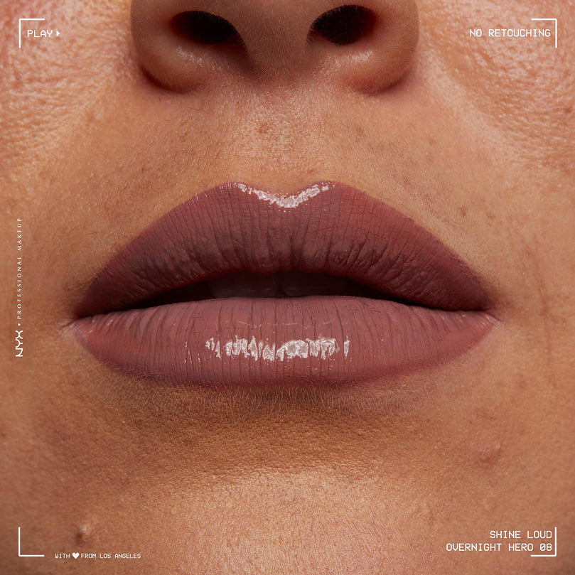 Nyx Professional Make Up Shine Loud Lip Color 08 Overnight Hero