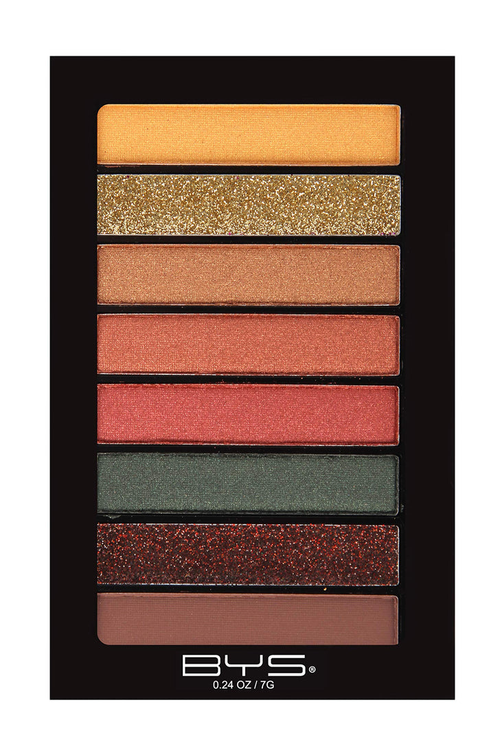 BYS Women's 8-Piece Eye Shadow Palette, Easy Blendable Eye Pigments, Jungle Rock