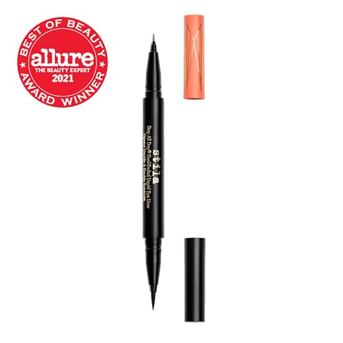 stila Stay All Day Dual Ended Liquid Eye Liner Original & Micro Tip Intense Black & Tequila