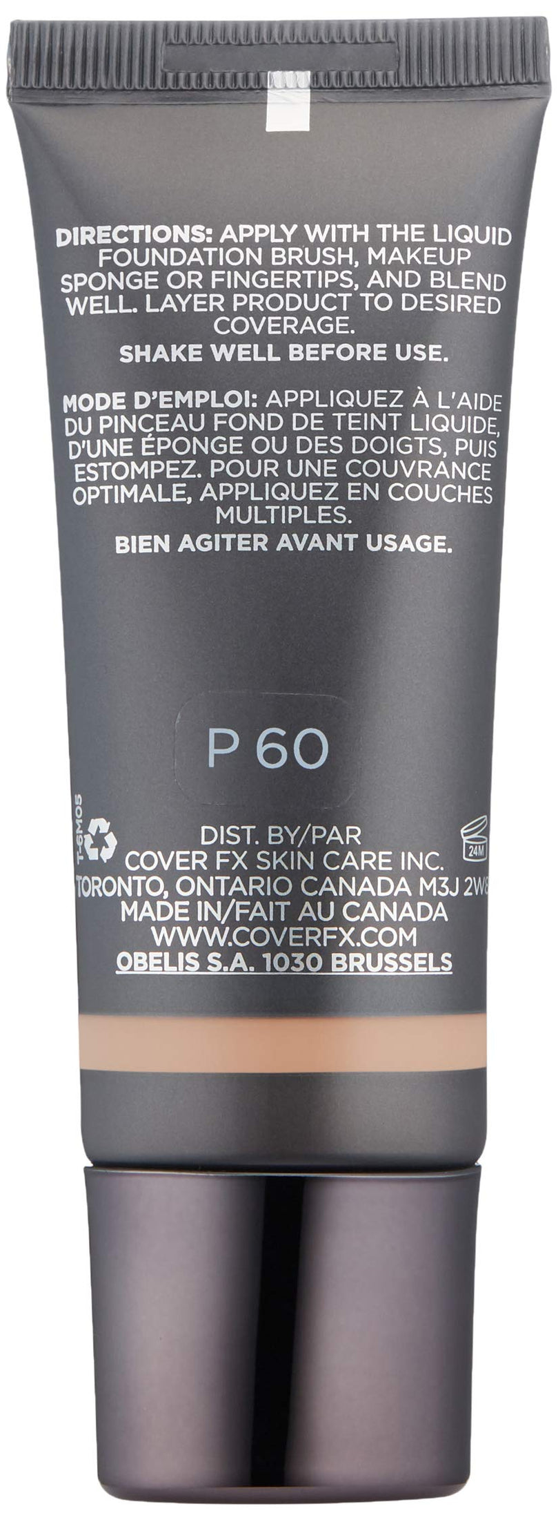 Natural Finish Foundation - # P60 by Cover FX for Women - 1 oz Foundation