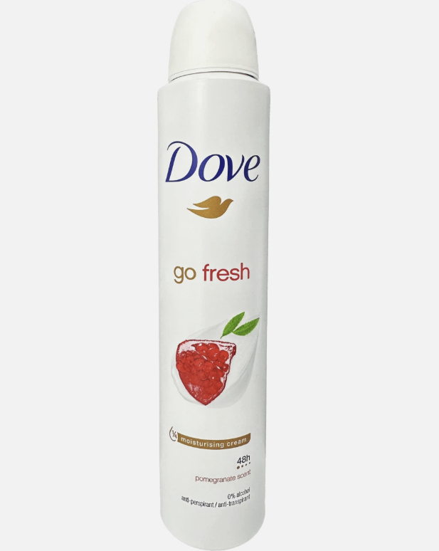 Dove Deodorant Body Spray Pomegranate 200 ml (Pack of 6)