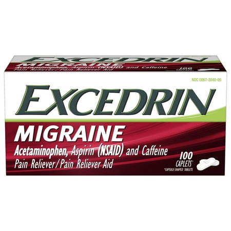Excedrin Migraine Caplets for Migraine Headache Relief - 100 Count