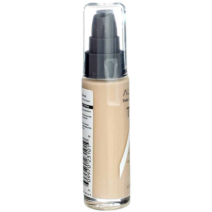 Almay Truly Lasting Color Liquid Makeup, Hypoallergenic, Cruelty Free, Oil Free, Fragrance Free, Dermatologist Tested, Long Wearing Foundation, 1oz, 120 Ivory