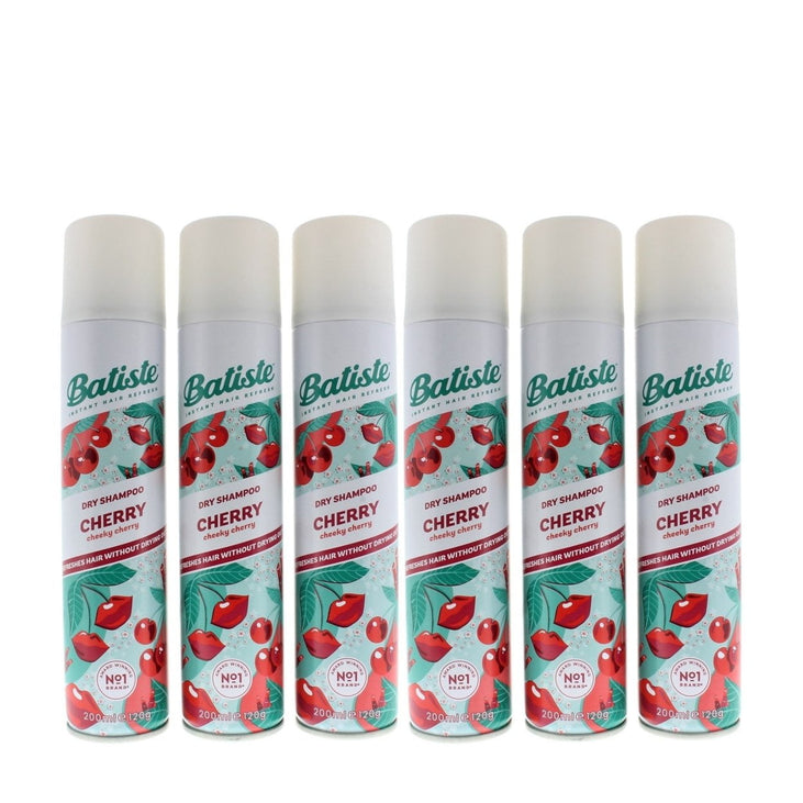 Batiste Dry Shampoo Cherry 200ml Cheeky Cherry Instant Hair Refresh 6 Pack