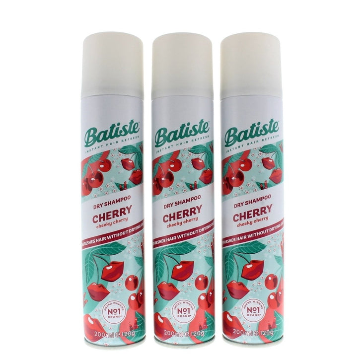 Batiste Dry Shampoo Cherry (3 pack) 6.73 oz / 200 ml EACH Bottle