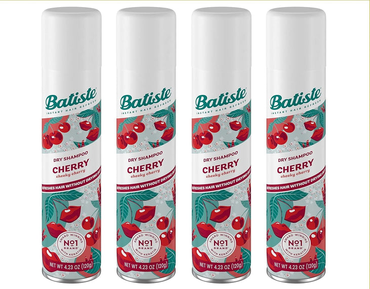 Batiste Dry Shampoo Cherry (4 pack) 6.73 oz / 200 ml EACH Bottle
