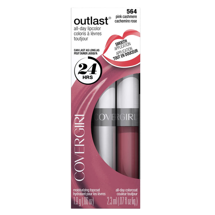COVERGIRL Outlast Lipcolor, Pink Cashmere 564, 0.06 Fl Oz