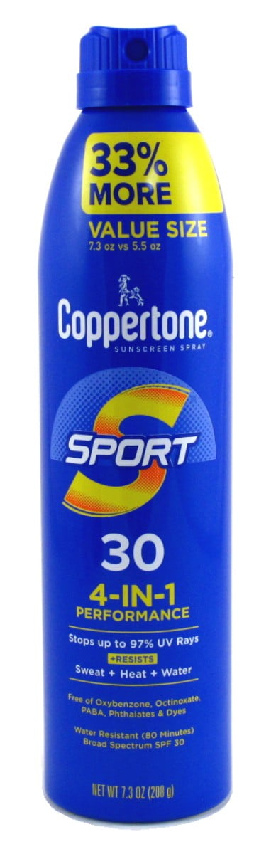 Coppertone Spf#30 Sport 4-In-1 Performance Spray 7.3oz (Pack of 3)