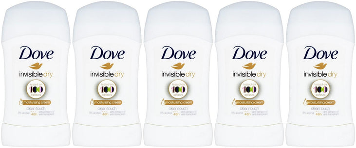 Dove Invisible Dry Antiperspirant Stick, 40 Ml / 1.4 Ounce (Pack of 5)