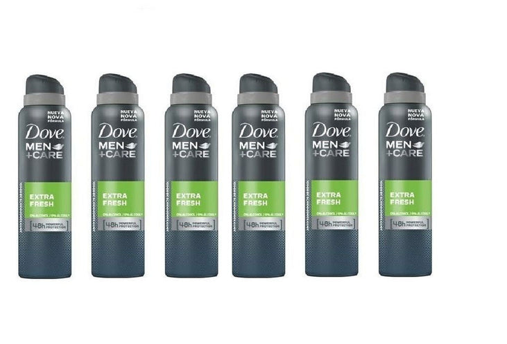 Dove Men+Care Extra Fresh Antiperspirant Deodorant Spray 150ml 5.07oz (Pack 6)