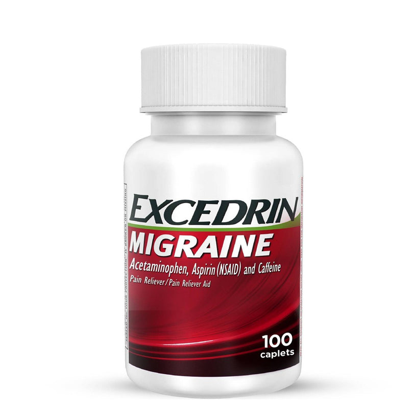 Excedrin Migraine Caplets for Migraine Headache Relief - 100 Count