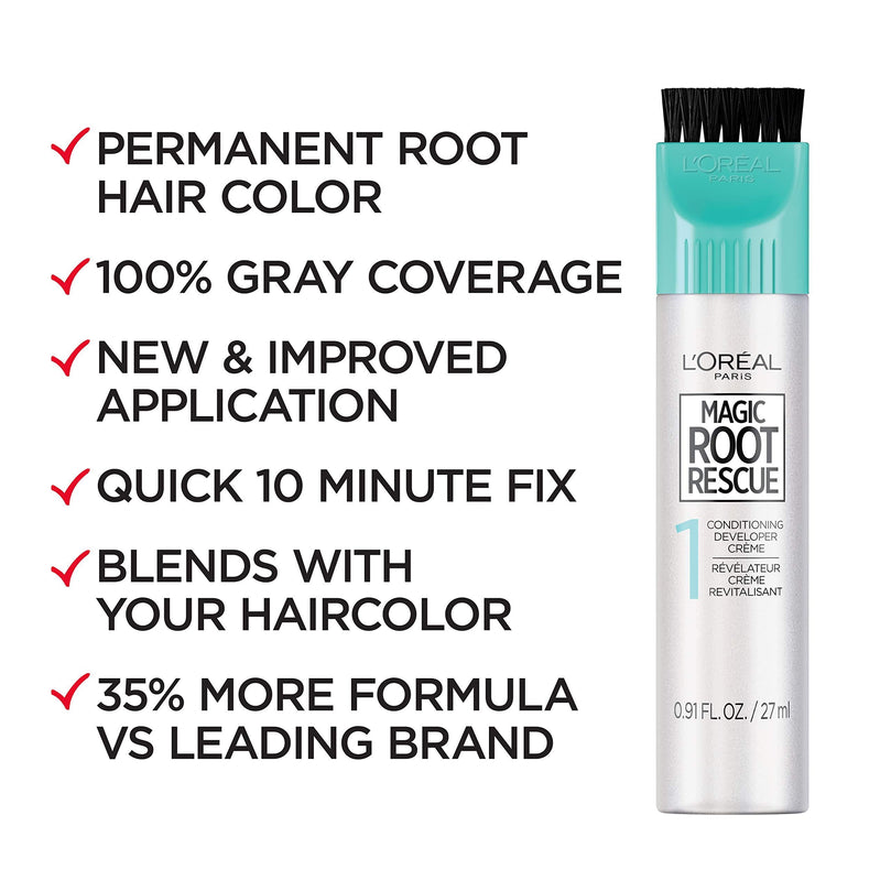Loreal Paris Magic Root Rescue 10 Minute Root Hair Coloring Kit 8G Medium Golden Brown, 2 count