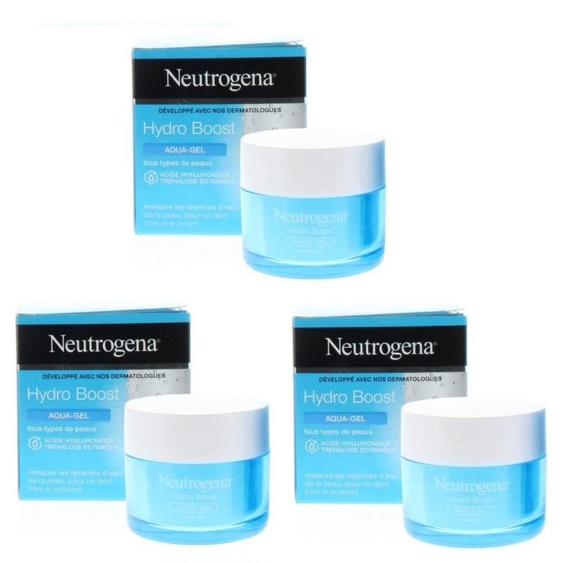 Neutrogena Hydro Boost Water Gel 50ml 3 Pack Hyaluronic Acid Moisturizer