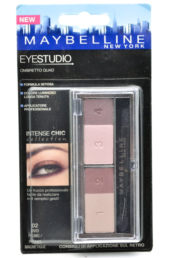Maybelline Eye Studio Quad, 02 Vivid Plums , Italian Package