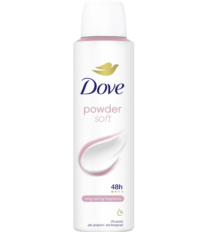 Dove Anti Perspirant Deodorant 48h Powder Spray 150 ml (3 PACK)