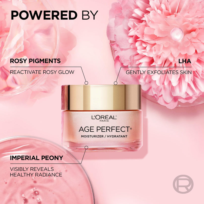 L'Oreal Paris Age Perfect Rosy Tone Daily Face Moisturizer, 1.7 oz