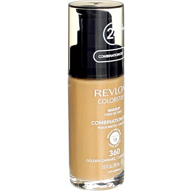 Revlon ColorStay Liquid Foundation Makeup, Matte Finish, Combination/Oily Skin, SPF 15, 360 Golden Caramel, 1 fl oz