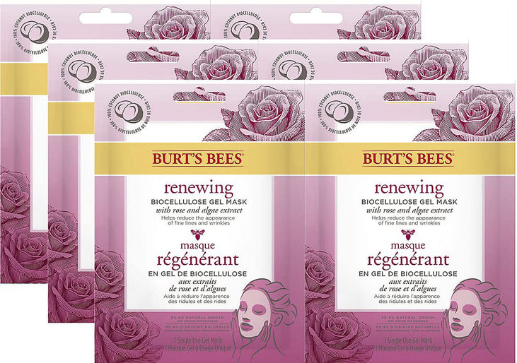 Burt's Bees Renewing Hydrogel Eye Mask, 6 Count