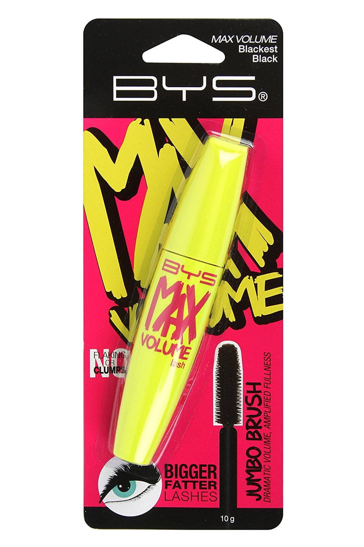 BYS Eye Max Volume Lash Mascara Makeup - Blackest Black