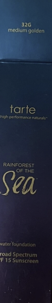 TARTE Rainforest Of The Sea Water Foundation 32G MEDIUM GOLDEN