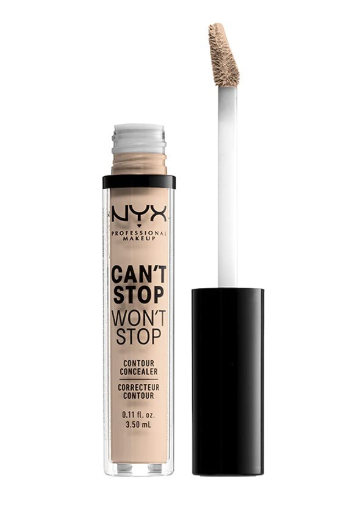 NYX PROFESSIONAL MAKEUP Can't Stop Won't Stop Contour Concealer, 24h Full Coverage Matte Finish - Alabaster