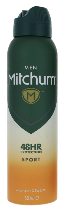 Mitchum Men 48HR SPORT Antiperspirant & Deodorant Spray 150 ml (4 Pack)