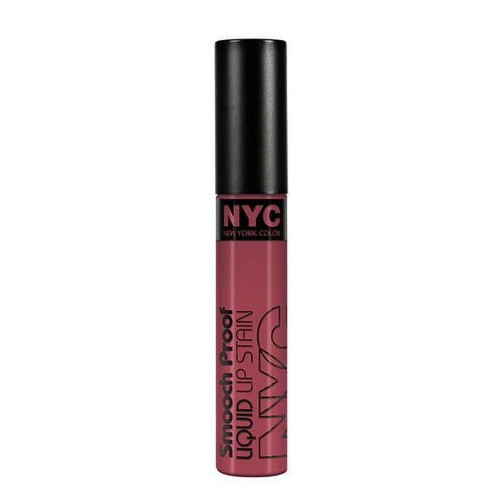 NYC New York Color Smooch Proof Liquid Lip Stain, 400 On Everyone's Lips, 0.23 Fl. Oz.