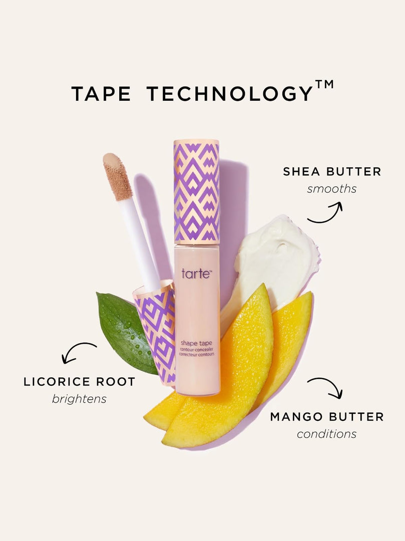 tarte shape tape full-coverage concealer - 47H tan-deep honey (tan to deep skin with warm, peach undertones)