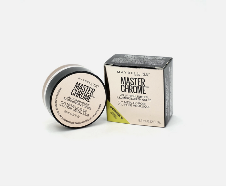 Maybelline Master Chrome Jelly Highlighter Face Makeup, Metallic Rose, 0.32 fl oz