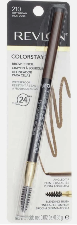 Revlon ColorStay Waterproof Natural Eyebrow Color Pencil 210 Soft Brown