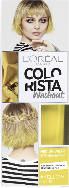 Loreal Paris Colorista Washout Neon Yellow Semi-Permanent Hair Dye 80ml