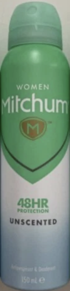 Mitchum 48HR Women Unscented Spray Antiperspirant Deodorant 150ML