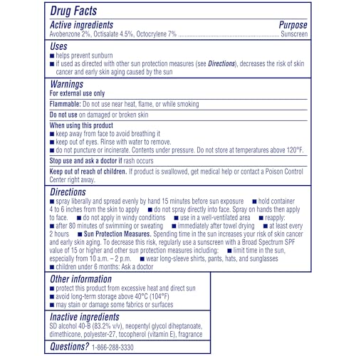 Coppertone Sport Sunscreen Spray, Broad Spectrum SPF 15 Water Resistant Spray Sunscreen, 5.5 Oz